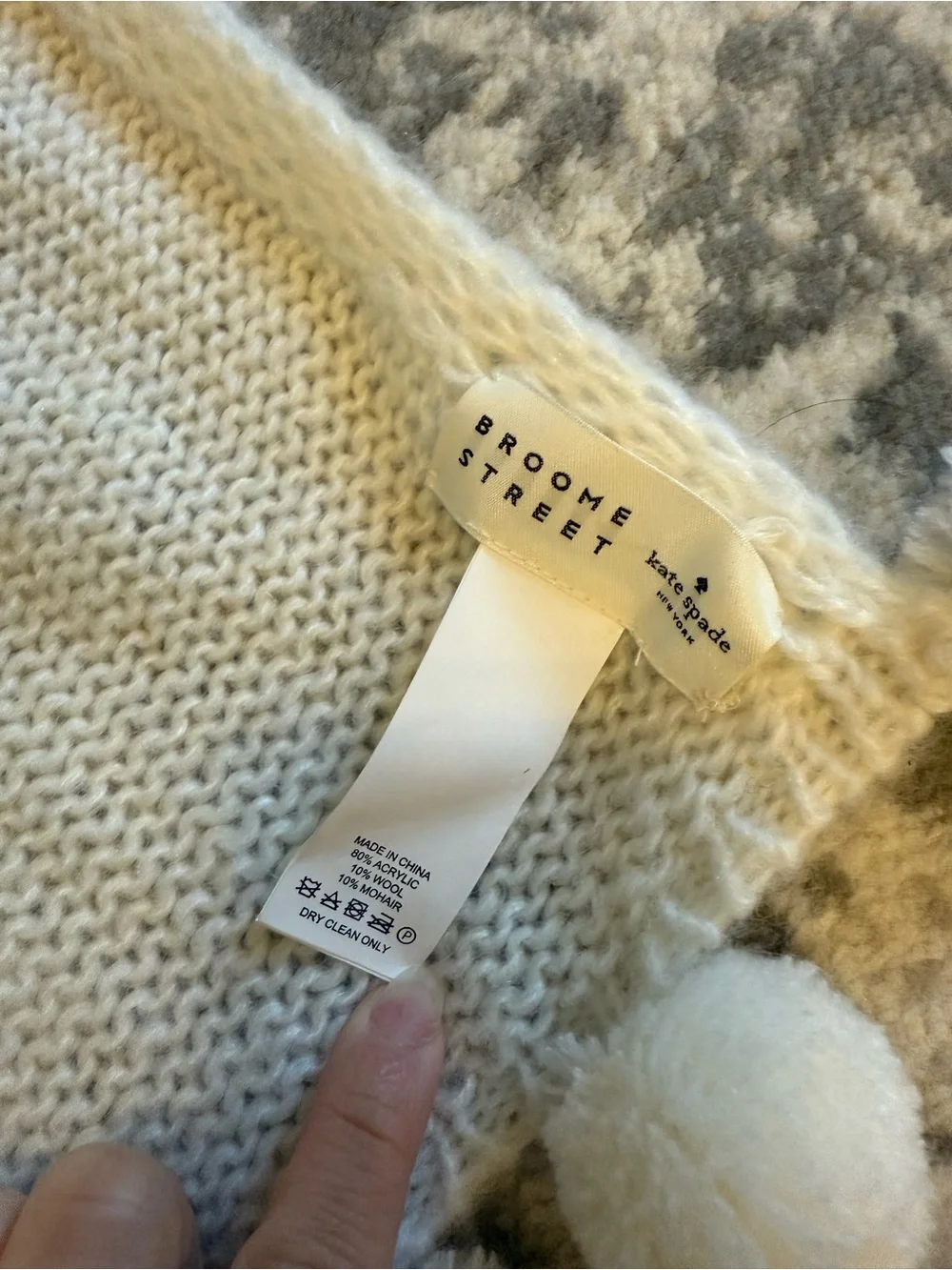 Kate Spade Baby It’s Cold Outside Cream Scarf
